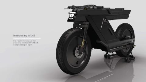 ATLAS electric motorcycle design by Brady Hawks