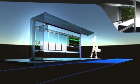 Bus stop design render