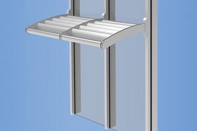 Rendered image of YKK AP America Inc's sun control system for aluminum windows