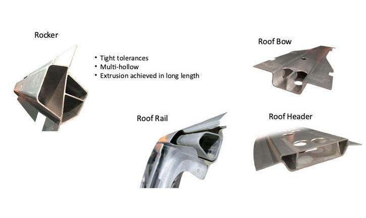 F150 body chassis aluminum extrusions